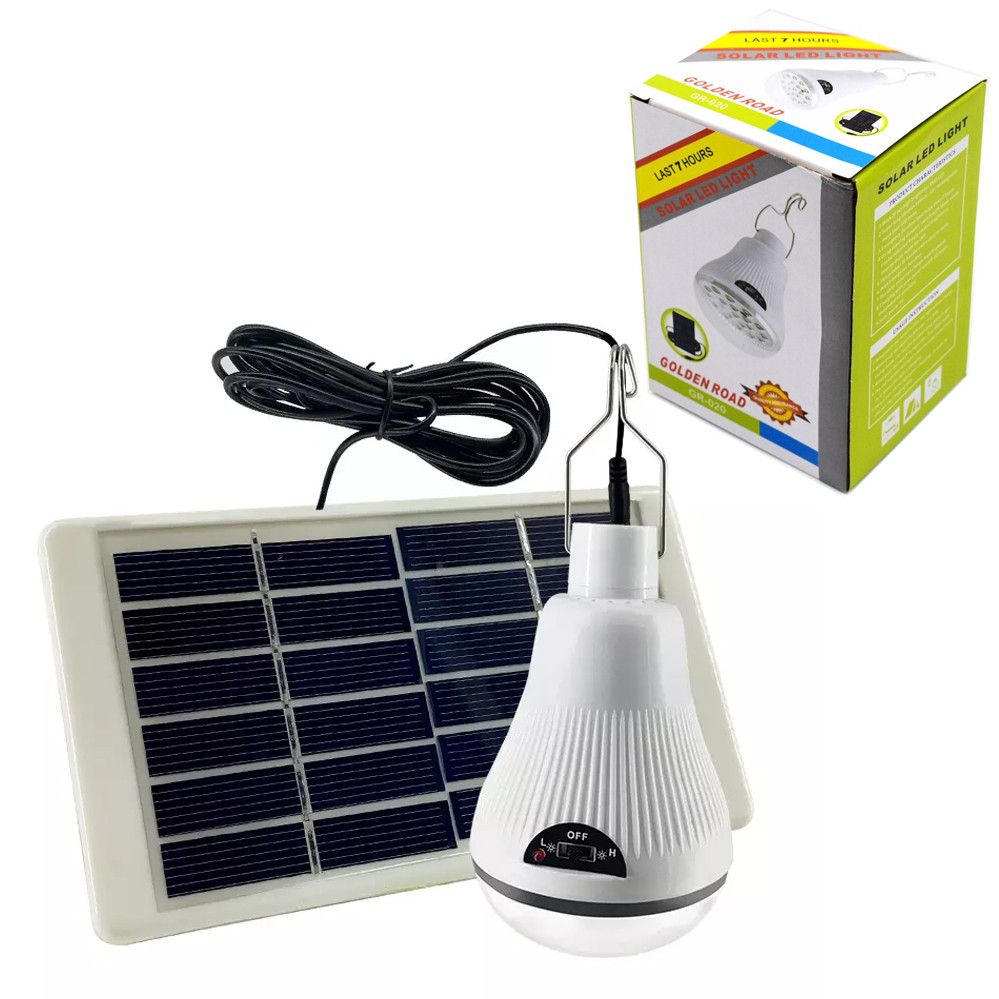 Акумуляторна Лампа Solar Led Light GR-020 світильник із сонячною панеллю ліхтар світлодіодний на гачку