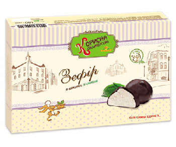 Зефір в шоколаді зі стевією, Корисна кондитерська, 180 г.