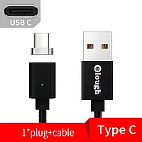 Магнітний кабель для заряджання USB - Type-C/USB C. Зарядний провід ЮСБ на Тайп С для телефону смартфона D30B