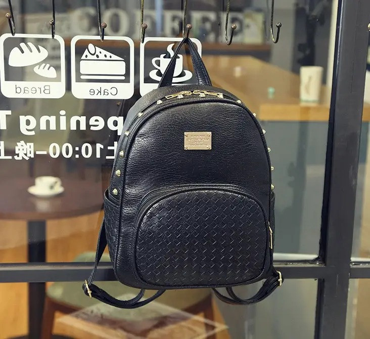 Чорний жіночий міні рюкзак