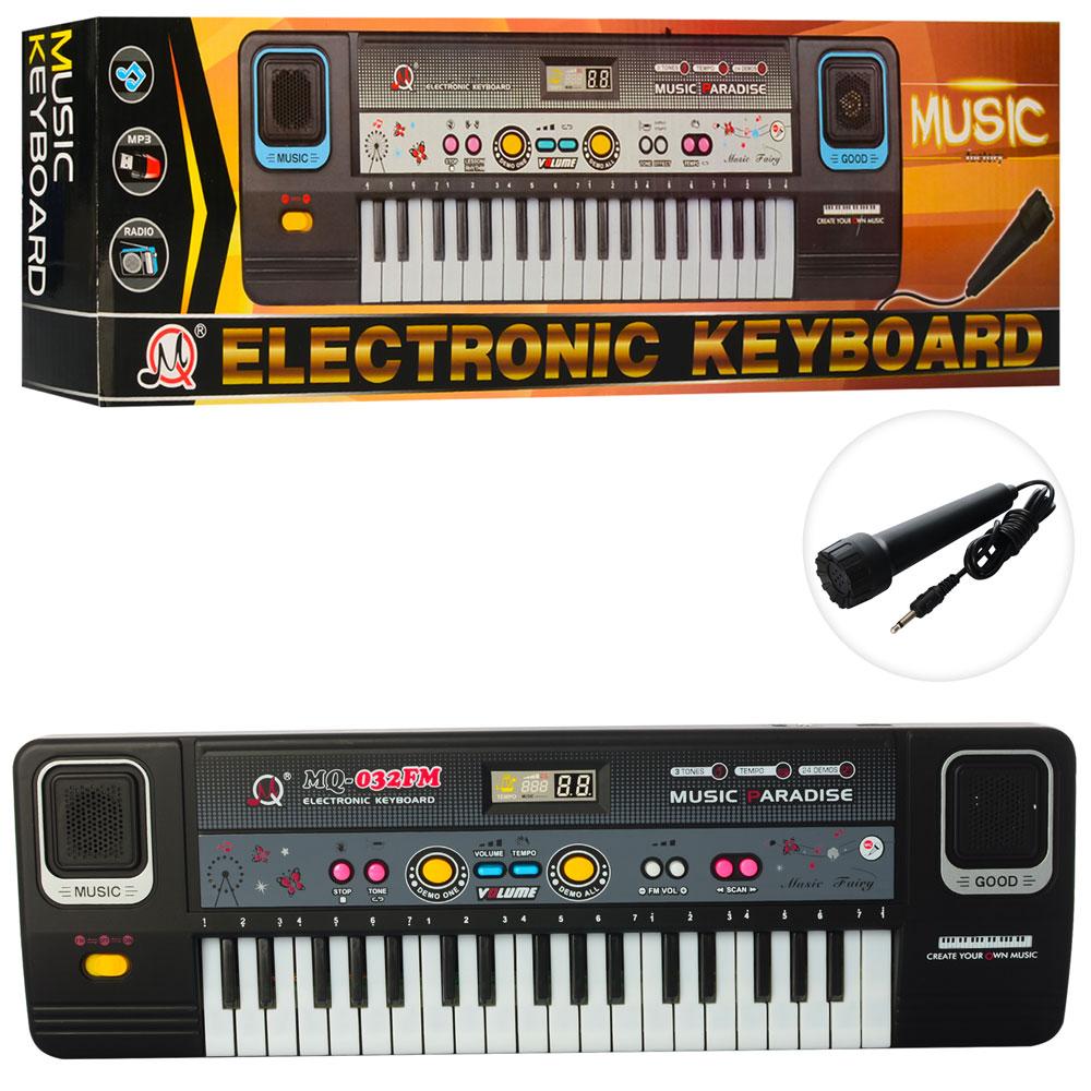 Синтезатор 37 клавіш,FM,мікрофон,на бат-ці,в кор-ці,47,5х14,5х5,5см №MQ032FM(36)