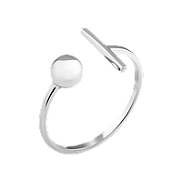 Кольцо серебряное притяжение геометрии на фалангу без камней