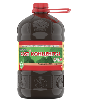 Гумінові добрива Rost® Концентрат калійний NPK 5.10.15 (Ривал, Гумат), 4 л, Кіссон, фото 1