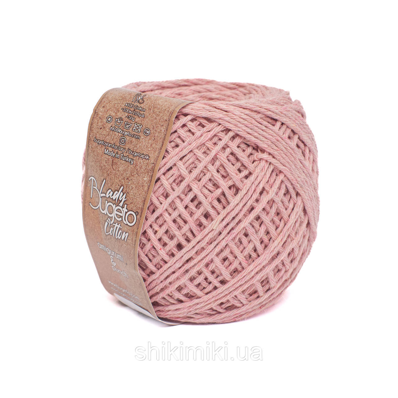 Еко шнур Lady Bugeto Cotton, колір Чайна троянда