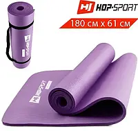 Мат для фитнеса HS-N010GM 1 см violet пена NBR, Коврик для йоги, пилатеса, тренировок, растяжки, гимнастики