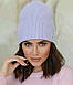 Стильна та тепла жіноча шапка Helen, лілова, фото 2