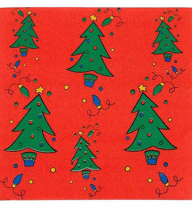 Паперові серветки "Christmas tree" (40 шт.), розмір - 33х33 см, фото 1