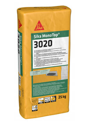 Цементний розчин для шпаклювання та вирівнювання Sika MonoTop-3020, фото 1