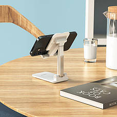 Універсальний тримач для смартфона/планшета Borofone BH42 Star folding desktop Білий (BH42W), фото 6