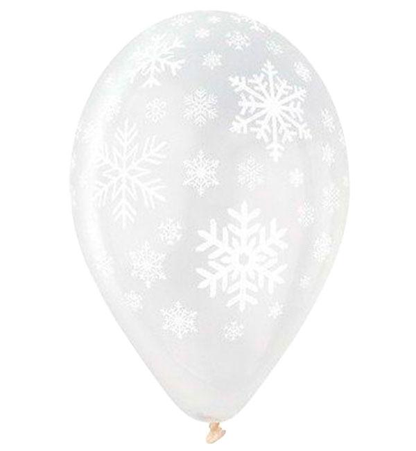 Повітряні кульки "Сніжинки", 10 шт., розмір - 30 см., Італія