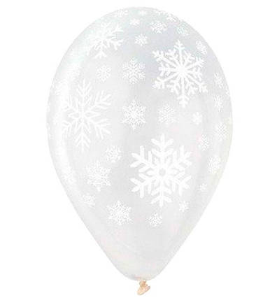 Повітряні кульки "Сніжинки", 10 шт., розмір - 30 см., Італія, фото 1