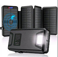 Портативное зарядное устройство солнечная панель 28 w плюс павербанк 35800mAh