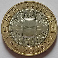 Великобританія. Кубок світу з регбі в Уельсі 2 фунти 1999 р.