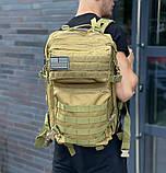 Військовий тактичний штурмовий рюкзак 50 л койот, фото 2