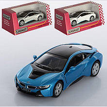 Машина металева BMW I8 Kinsmart, в коробці 16х8, 5х7см KT-5379-W