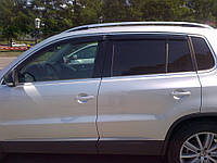 Дефлектори вікон (вітровики) Volkswagen Tiguan 2007-2016 Хром молдинг (Фольксваген Тігуан) VW26-M