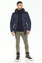 Зимова темно-синя куртка чоловіча високоякісна модель 37055, фото 3
