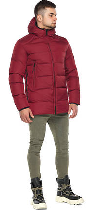 Утеплена бордова куртка зимова для чоловіків модель 37055, фото 2