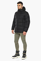 Чорна чоловіча зимова куртка зі зручними кишенями модель 37055 50 (L), фото 3