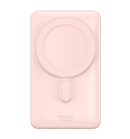 Павербанк Baseus Magnetic Bracket 10000mah 20w Wireless Quick Charging Power Bank, Pink, фото 3