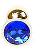 Серія Anal Plug Boss - ювелірна золота пробка Dark Blue S, BS6400023, фото 8