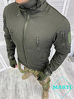 Тактическая куртка Софтшелл олива Военная Армейская куртка Осень Зима Куртка на флисе Размеры S L XL XXL
