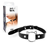 Чокер на шию Киця Art of Sex - Kiti з натуральної шкіри, колір Чорний SO6798, фото 4