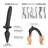 Анальна пробка з дилдо Strap-On-Me SWITCH PLUG-IN REALISTIC DILDO BLACK - L (м'ята упаковка), фото 4