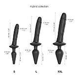 Анальна пробка з дилдо Strap-On-Me SWITCH PLUG-IN REALISTIC DILDO BLACK - L (м'ята упаковка), фото 6
