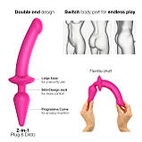 Анальна пробка з дилдо Strap-On-Me SWITCH PLUG-IN SEMI-REALISTIC DILDO FUCHSIA - L (м'ята упаковка), фото 4