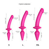 Анальна пробка з дилдо Strap-On-Me SWITCH PLUG-IN SEMI-REALISTIC DILDO FUCHSIA - L (м'ята упаковка), фото 6