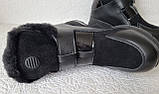 Philipp Plein зима! Жіночі гарні черевики з хутром шкіра черевики Філіп плейн на танкетці з липучками, фото 5