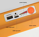 Прожектор повербанк на сонячній батареї D8+Solar, Power Bank 12000mAh 4 режими, Type C \ USB, фото 6