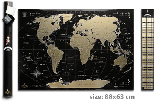 Скретч-мапа світу My Map Black Gold edition ENG у тубусі