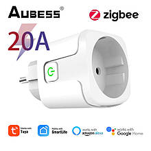 Zigbee Розетка 20А Tuya Smart Life з моніторингом електроенергії, енергоміром