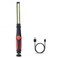 Фонарик лампа для дома аккумуляторный с магнитом и крючком для подвешивания JMD-1049 регулировкой яркости