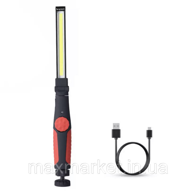 Ліхтарик лампа для дому акумуляторний із магнітом і гачком для підвішування JMD-1049 регулюванням яскравості, фото 1