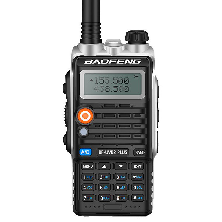 Рація Baofeng BF-UVB2 Plus підвищеної потужності 8 Вт, компактна дводіапазонна радіостанція із захистом IP54