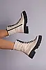 Жіночі демісезонні черевики ShoesBand Латте натуральні шкіряні на середню стопу всередині байка 38 (24,5 см) (S55771-1д), фото 5