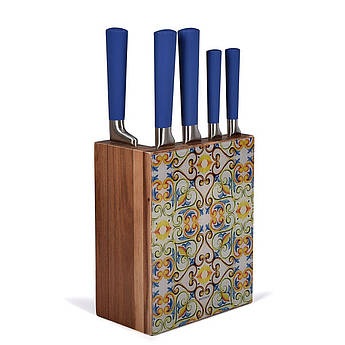 Набір із 5 ножів на дерев'яній підставці Medicea Brandani