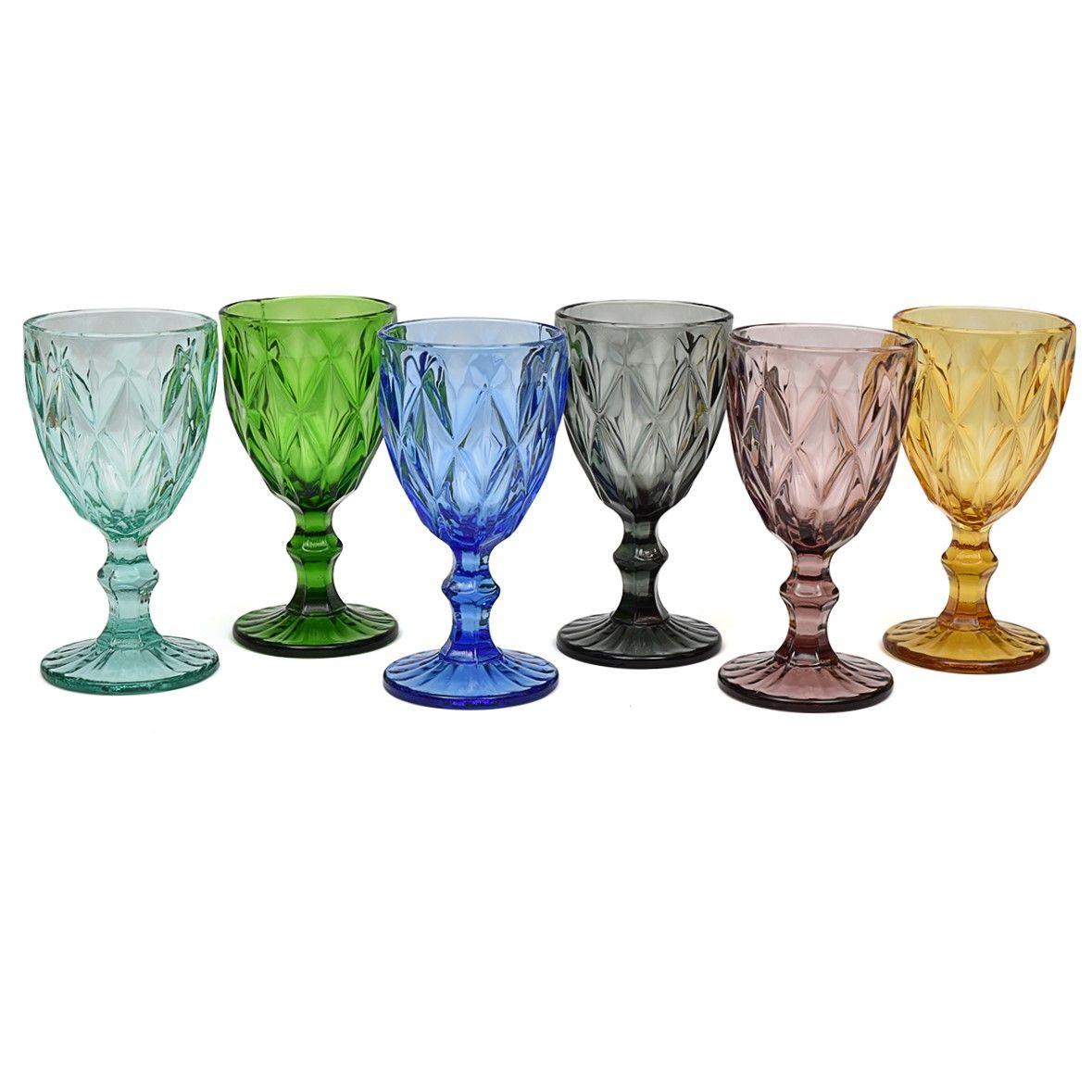 Набір скляних келихів у різних кольорах Diamante Brandani, 6 шт., фото 1