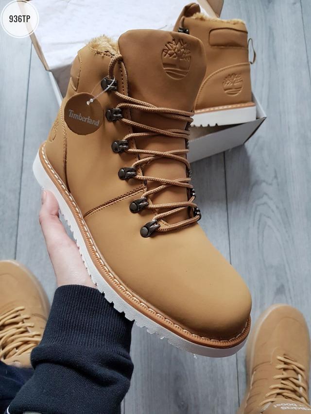 Зимние мужские ботинки Timberland на меху термо, теплые ботинки ...