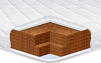 Жорсткий ортопедичний кокосовий гіпоалергенний матрац дітям у ліжечко Kiddy Super Cocos Eurosleep