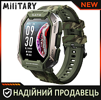 Чоловічий tank t1 водонепроникний розумний годинник SMART UWATCH MILITARY з вимірюванням пульсу та тиску