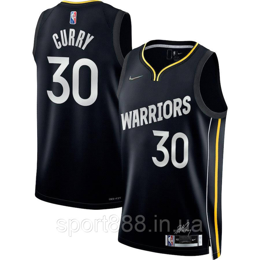 Чоловіча майка Каррі 30 Голден Стейт Men's Golden State Warriors #30 Stephen Curry Black 2022 Select Series MVP Swingman Jersey