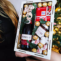 Корпоративные подарки на Новый год, женский подарочный набор, оригинальный и вкусный подарок