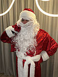 Костюма Діда Мороза велюровий костюм новорічний костюм Дід Мороз, червоний Дід Мороз, фото 6