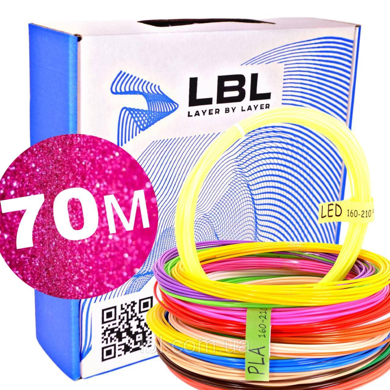 Набір PLA пластику для 3D ручок, 60 метрів 700, фото 1