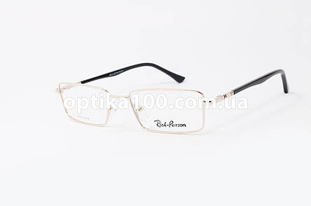 Прямокутна витончена жіноча оправа для окулярів для зору в золотистому кольорі. Металева, фото 2