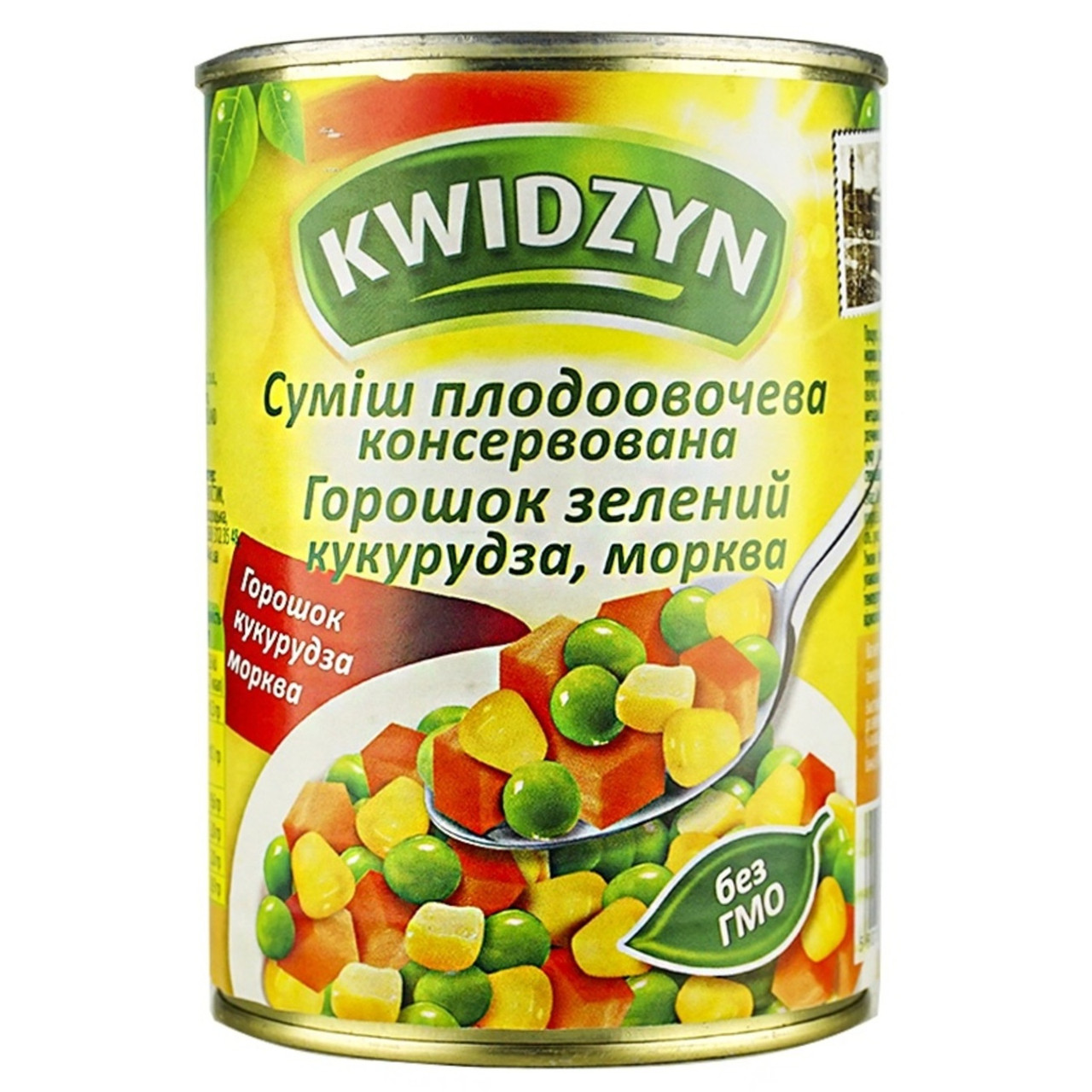 Овощи консервированные смесь Kwidzyn 400г в ж/б, Польша, салат микс, смесь овощей - фото 1 - id-p1715977954